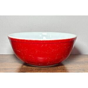 Vintage Pyrex #404 Red Mixing Bowl 4 Qt 1949–1953 USA 4-16 Primary Color